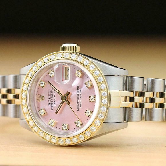 Rolex Pink Datejust 18kt Gold Ladies Watch! Mint condition! - Picture 2 of 6